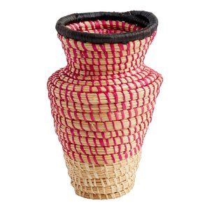 All Across Africa Natural Fiber Tiny Urn Vase